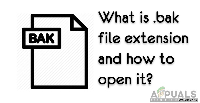 คืออะไร: .bak  นามสกุลไฟล์และวิธีการเปิดมัน? 