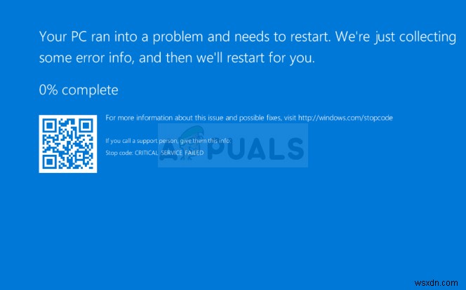 จะแก้ไข CRITICAL_SERVICE_FAILED BSOD บน Windows ได้อย่างไร