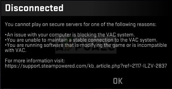 วิธีแก้ไขข้อผิดพลาด  Disconnected by VAC:You Can t Play on Secure Servers  Error บน Windows? 