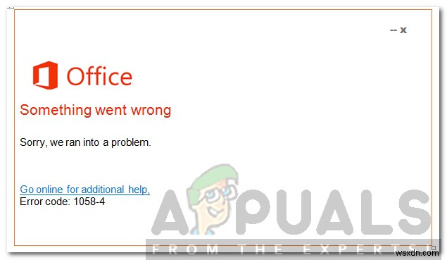 จะแก้ไขรหัสข้อผิดพลาดของ Microsoft Office 1058-4 ได้อย่างไร 