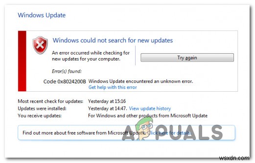 วิธีแก้ไขข้อผิดพลาด Windows Update 0x8024200B 