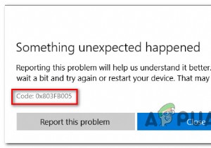 วิธีแก้ไข  รหัสข้อผิดพลาด:0x803FB005  บน Windows Store 