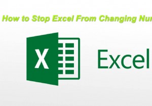 จะหยุด Excel จากการเปลี่ยนตัวเลขได้อย่างไร 