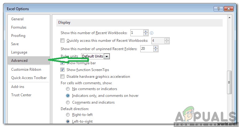 วิธีแก้ไขข้อผิดพลาด  Scroll Bar Missing  ใน Excel 