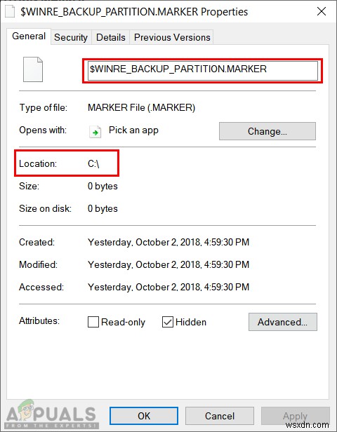 ไฟล์ $WINRE_BACKUP_PARTITION.MARKER คืออะไรและฉันควรลบทิ้งหรือไม่ 