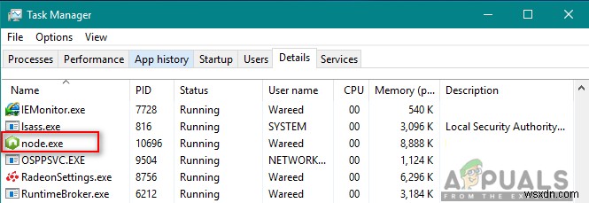 คืออะไร:Node.JS ปฏิบัติการได้  node.exe  