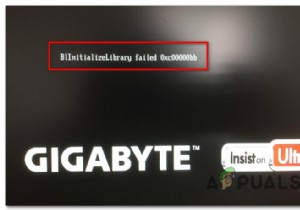 วิธีการแก้ไข  BlinitializeLibrary ล้มเหลว 0xc00000bb  ข้อผิดพลาดบน Windows 