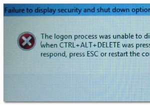 วิธีแก้ไข  ความล้มเหลวในการแสดงตัวเลือกความปลอดภัยและการปิดระบบ  