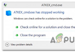 วิธีแก้ไข ATKEX_cmd.exe หยุดทำงาน