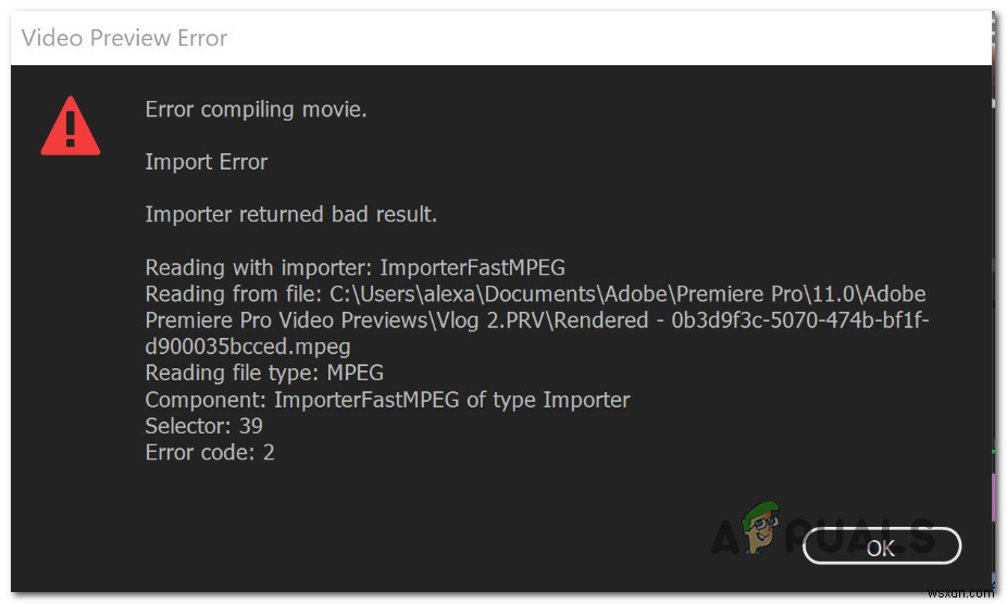 วิธีแก้ไข  Error Compiling Movie  ใน Premiere Pro 