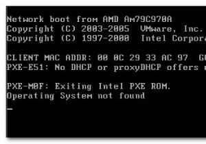 แก้ไข:ไม่พบระบบปฏิบัติการ VMware 