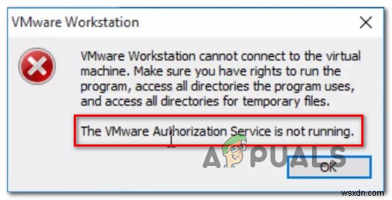 แก้ไข:VMware Authorization Service ไม่ทำงาน 