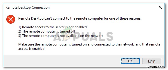 แก้ไข:เดสก์ท็อประยะไกลไม่สามารถเชื่อมต่อกับคอมพิวเตอร์ระยะไกลได้ด้วยเหตุผลข้อใดข้อหนึ่งเหล่านี้ 