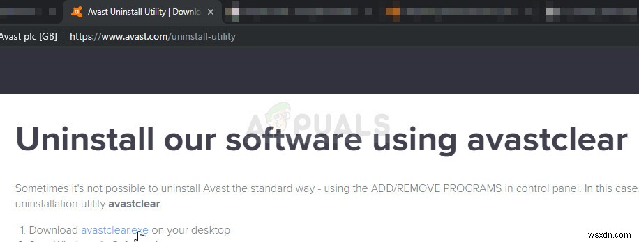 แก้ไข:ไม่พบจุดเข้าใช้งาน  AvastUI.exe  