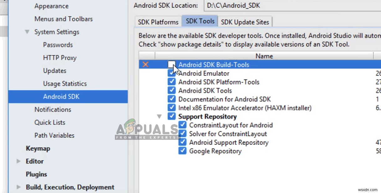 แก้ไข:การซิงค์โปรเจ็กต์ Gradle ล้มเหลว 