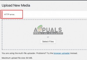 แก้ไข:ข้อผิดพลาด Wordpress HTTP เมื่ออัปโหลดสื่อ 