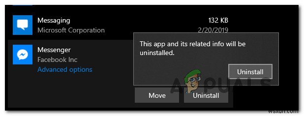 วิธีถอนการติดตั้ง Facebook Messenger บน Windows 10 