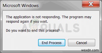 แก้ไข:Microsoft Windows ไม่ตอบสนอง 