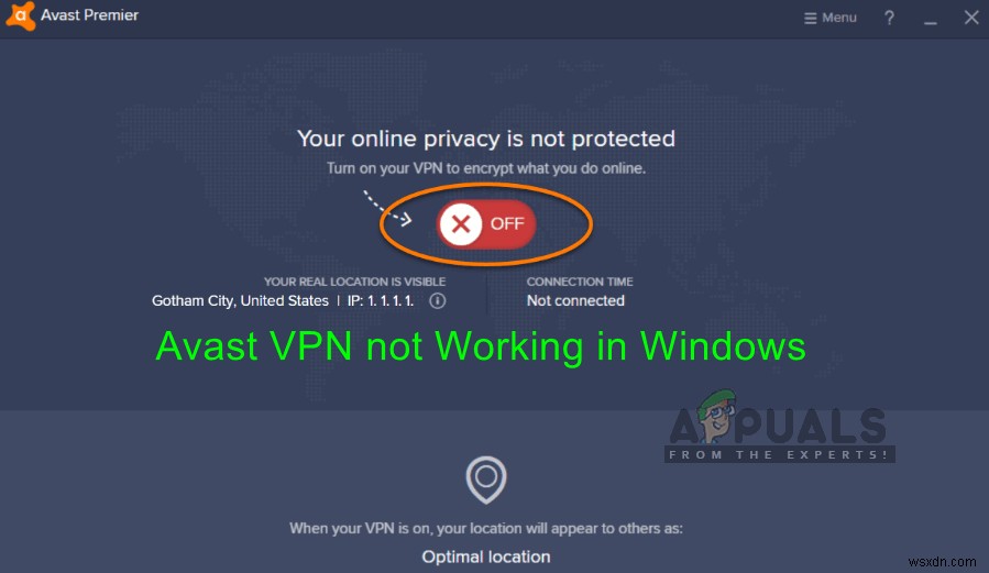 แก้ไข:Avast VPN ไม่ทำงาน 