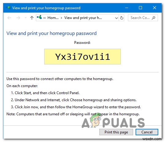 วิธีเรียกหรือดูรหัสผ่านโฮมกรุ๊ปใน Windows 10 