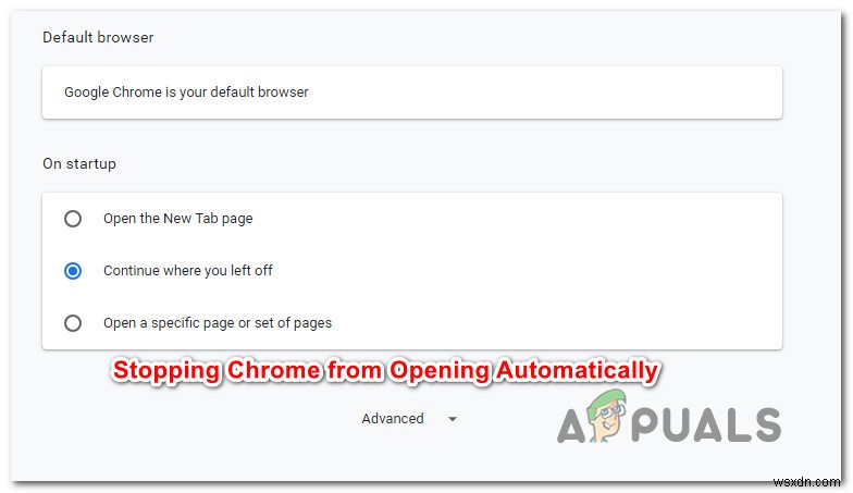 วิธีหยุด Chrome ไม่ให้เปิดเมื่อเริ่มต้น Windows 10 