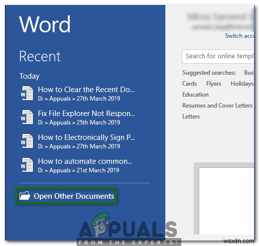 วิธีล้างหรือปิดใช้งานรายการเอกสารล่าสุดใน Microsoft Word 