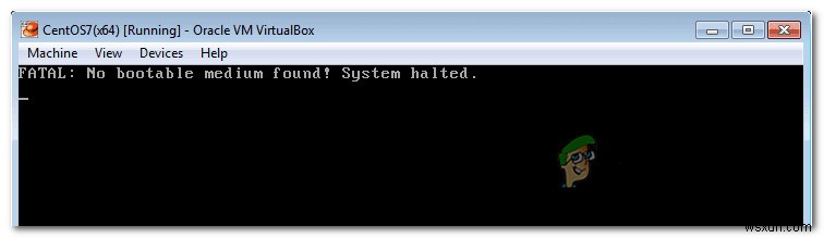 แก้ไข:VirtualBox Fatal ไม่พบสื่อที่สามารถบู๊ตได้ Error 