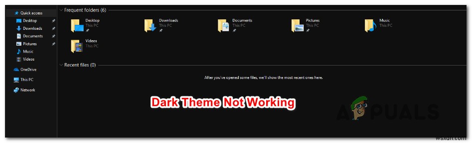 แก้ไข:File Explorer Dark Theme ไม่ทำงานบน Windows 10 