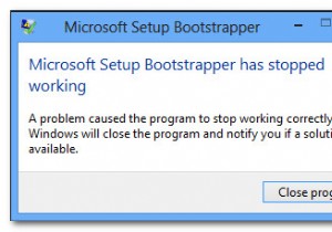แก้ไข:Microsoft Setup Bootstrapper หยุดทำงาน 