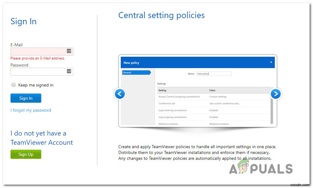 แก้ไข:TeamViewer ติดอยู่ในการเริ่มต้นพารามิเตอร์การแสดงผล 