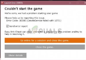 แก้ไข:Createservice ล้มเหลว 1072 ใน EasyAntiCheat 