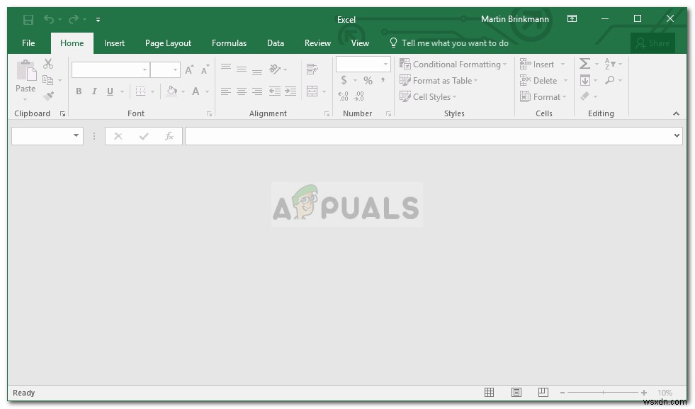 แก้ไข:Microsoft Excel 2016 เปิดว่างใน Windows 10 