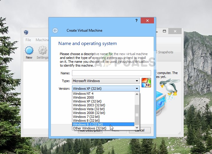 แก้ไข:VirtualBox ไม่แสดง Windows 10 (64 บิต) 