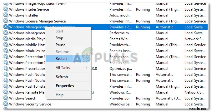 แก้ไข:ไม่สามารถเชื่อมต่อกับผู้ให้บริการ WMI บน Windows 10 