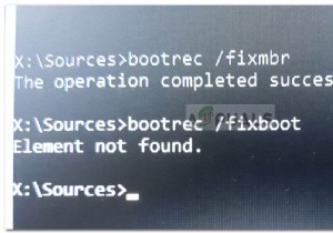 แก้ไข:ไม่พบองค์ประกอบ Boorec / Fixboot บน Windows 10 