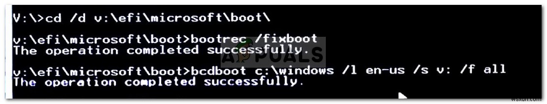 แก้ไข:ไม่พบองค์ประกอบ Boorec / Fixboot บน Windows 10 
