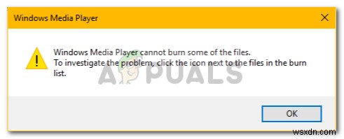 แก้ไข:Windows Media Player ไม่สามารถเบิร์นไฟล์บางไฟล์ได้ 