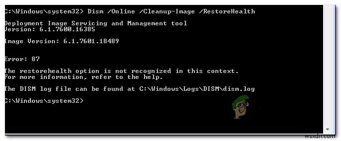 แก้ไข:ข้อผิดพลาด DISM 87 บน Windows 10 