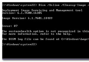 แก้ไข:ข้อผิดพลาด DISM 87 บน Windows 10 