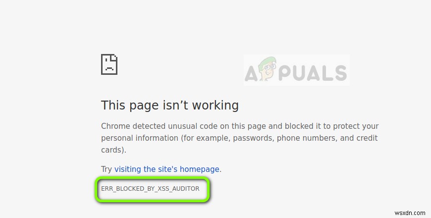 แก้ไข:ERR_BLOCKED_BY_XSS_AUDITOR 