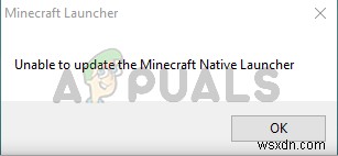 แก้ไข:ไม่สามารถอัปเดต Minecraft Native Launcher ได้ 