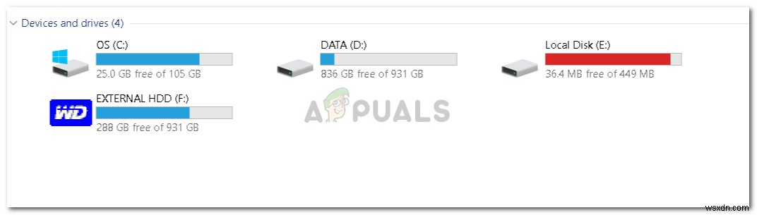 แก้ไข:Local Disk E เต็มบน Windows 10 