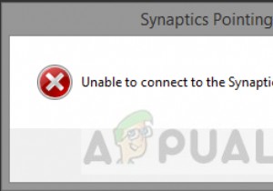 แก้ไข:ไม่สามารถเชื่อมต่อกับ Synaptics Pointing Device Driver 