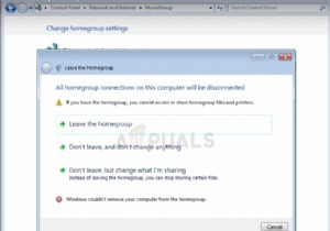 แก้ไข:Windows ไม่สามารถลบคอมพิวเตอร์ของคุณออกจากโฮมกรุ๊ป 