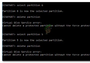 แก้ไข:ไม่สามารถลบพาร์ติชั่นที่มีการป้องกันได้หากไม่มี Force Protected Parameter Set 