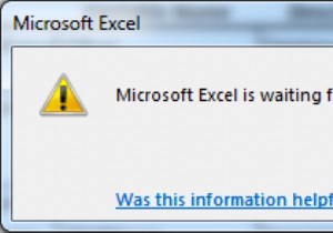 แก้ไข:Microsoft Excel กำลังรอแอปพลิเคชันอื่นเพื่อดำเนินการ OLE ให้เสร็จสิ้น 