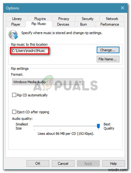 แก้ไข:Windows Media Player ไม่สามารถฉีกหนึ่งแทร็กขึ้นไปจากซีดี 