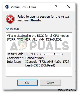 แก้ไข:VT-X ถูกปิดใช้งานใน Bios สำหรับโหมด CPU ทั้งหมด (Verr_Vmx_Msr_All_Vmx_Disabled) 