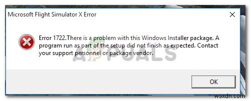 แก้ไข:ข้อผิดพลาดของตัวติดตั้ง Windows 1722 