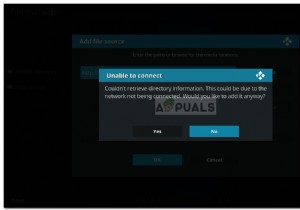แก้ไข:Kodi ไม่สามารถดึงข้อมูลไดเรกทอรี 